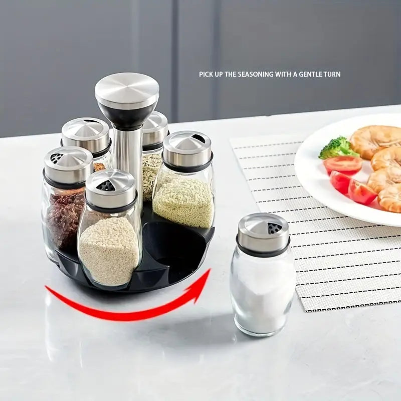 7pcs Rotating Spice Shaker Set